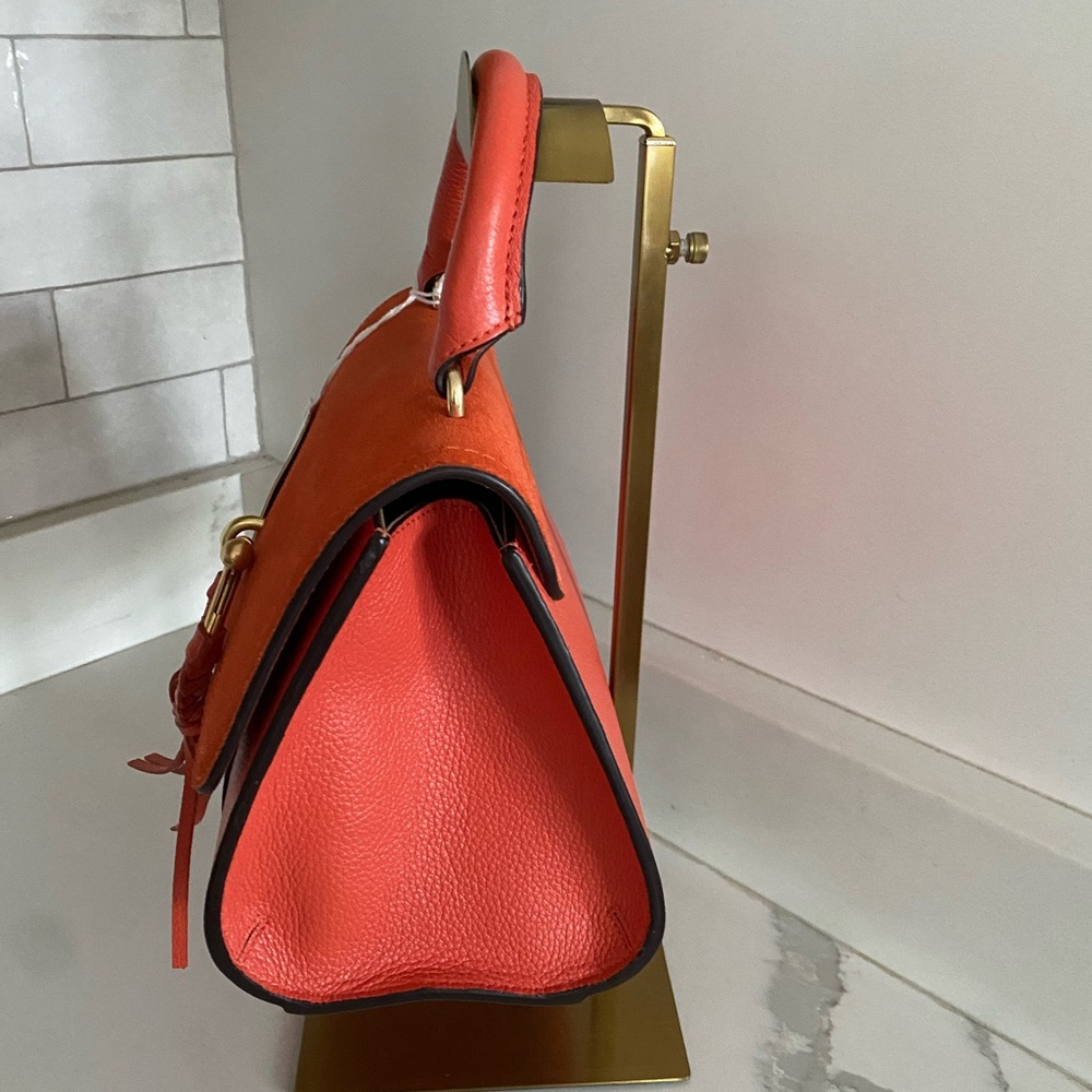 🆕 SEE BY CHLOE JOAN MINI CROSSBODY BAG FLAP TOP HANDLE GIPSY ORANGE LEATHER - Picture 6 of 16